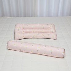 ahtty blanc 兒童純棉一體成型酣睡寬版枕頭 + 身體枕套組, 雛菊