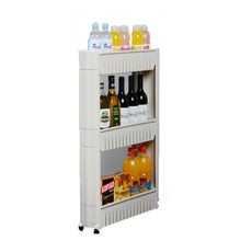 Witch's Living 3層間隙儲物櫃, 淺灰, 1個