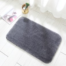可水洗浴室地墊, 1個, 灰色