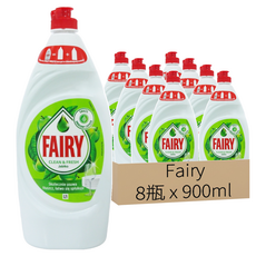 Fairy 濃縮洗碗精 蘋果, 900ml, 8瓶