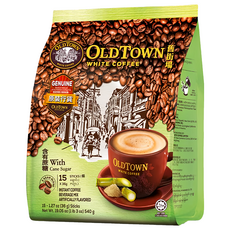 OLDTOWN WHITE COFFEE 舊街場白咖啡 3合1天然蔗糖白咖啡, 32.5g, 15條, 1袋