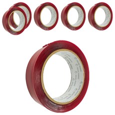 CLEAN 克林 易利黏 超黏透明壓克力泡棉 紅膜排廢 30mm x 3m, 紅色, 6捲