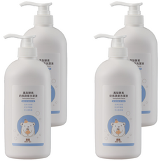 奇哥 鳳梨酵素奶瓶蔬果洗滌，清潔力加倍，好沖不殘留，安心無負擔, 600ml, 4瓶