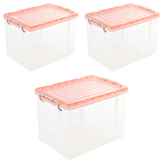 KEYWAY 聯府 強固型掀蓋整理箱 K016 33L, 顏色隨機, 3個