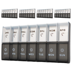 AHOYE 藥品收納盒 七日早晚款, 5個