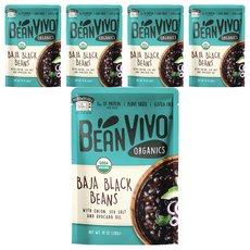 BeanVIVO 有機巴哈黑豆 含洋蔥 海鹽和酪梨油, 283g, 5包