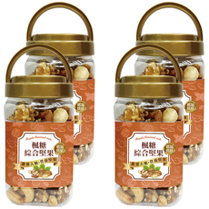 臻御行 楓糖綜合堅果 - 低溫烘焙 嚴選六種堅果 健康美味, 320g, 4罐