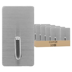 comet 萬用不鏽鋼壁掛掛勾, 10個, 單一顏色