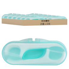 咪咪購物 牙線棒收納盒 + 牙線 顏色隨機, 8cm, 10支, 20盒