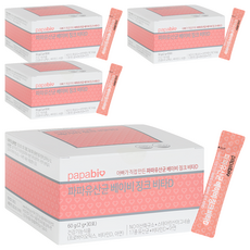 Papabio 嬰幼兒益生菌維他命D+鋅 30包入, 30包, 2g, 4盒