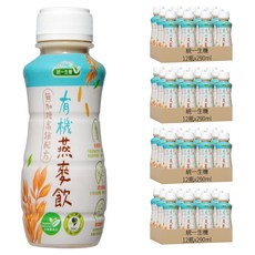 統一生機 有機燕麥飲, 290ml, 48瓶