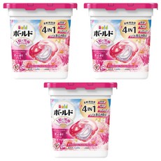Bold 日本原裝進口 新4合1洗衣球 淡雅花香 粉紅色, 11顆, 3盒