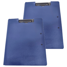 CCHING 青青文具 雙夾文件夾A4 簡單生活, 藍色, 2個