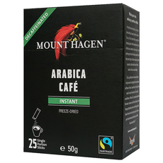MOUNT HAGEN 公平貿易低咖啡因即溶咖啡粉, 2g, 25條, 1盒