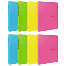 ECO Chungwoon 3孔O型彩色活頁夾 4本, 顏色隨機, 2組