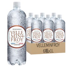 VELLEMINFROY 氣泡天然礦泉水, 6瓶, 1L