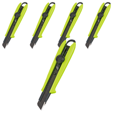 TaJIma 田島 螺旋固定式專業美工刀 DCL501, 草綠色, 5個