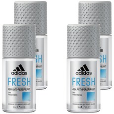 adidas 愛迪達男性制汗滾珠勁涼舒爽 長效制汗 清新柑橘薄荷香, 50ml, 4瓶