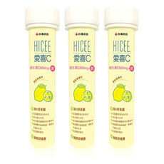 武田 愛喜維生素C+鈣口嚼錠 500mg維生素C+100mg鈣 清新檸檬口味, 20顆, 3瓶