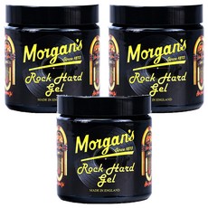 Morgans Pomade 摩根氏 Rock Hard Gel 造型髮膠，120ml，英國製造, 3瓶