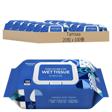 Tamsaa 濕紙巾, 掀蓋式 100張 20包, 1入