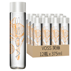 VOSS 芙絲 風味氣泡水 柑橘檸檬草 375ml 挪威進口, 12瓶
