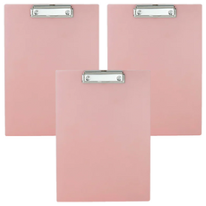 ABEL 力大牌 晶典磨砂壓克力板夾 A4, 紅色, 3個