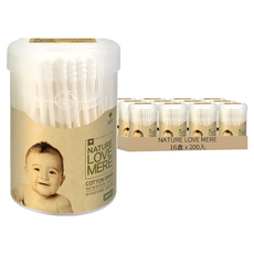 NATURE LOVE MERE 新生兒棉花棒 外用, 200入, 16盒