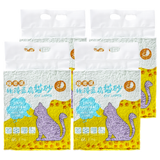 寵幸福 極淨豆腐貓砂 4包 薰衣草 6L - 天然豆腐砂、快速凝結、低粉塵、可沖馬桶