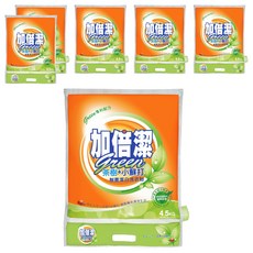 加倍潔 茶樹+小蘇打 制菌潔白洗衣粉, 食用級小蘇打, 無磷配方, 防潮蓋設計 4.5KG, 6袋