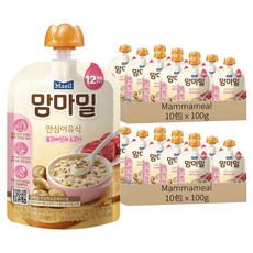 Maeil Mammameal 寶寶粥, 香菇牛肉口味, 適合12個月以上幼童食用, 韓國國產稻米與蔬果, 100g, 20包