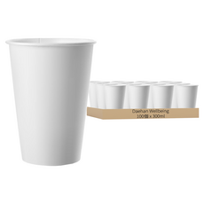 Daehan Wellbeing 無印刷外帶紙杯 300ml, 100個, 1組