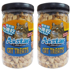 A star 可還原凍乾 真空冷凍乾燥 保留原型食物 適用全齡貓, 鮭魚, 80g, 2罐