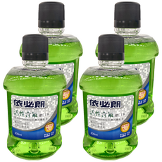 依必朗 活性含氟漱口水, 含Chlorhexidine抗菌成分, 500ml, 4瓶