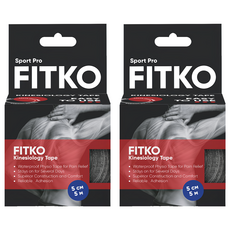 FITKO 飛客 肌力貼 運動型升級款 5cm X 5M 防水 彈性, 1捲, 2盒