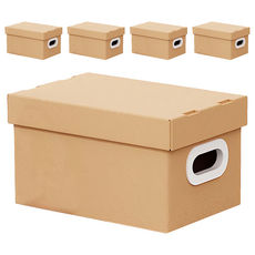 AHOYE 牛皮盒文件整理箱 (33 x 22 x 18cm) 單一顏色, 5個