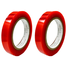 CLEAN 克林 ELItape易利黏 超黏雙面膠帶 紅膜排廢 18mm x 15m, 紅色, 2捲