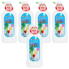 ChuChuBaby 蔬果奶瓶清潔劑, 100%食物原料製造, 天然洗淨除菌, 無添加色素香料, 820ml, 5瓶