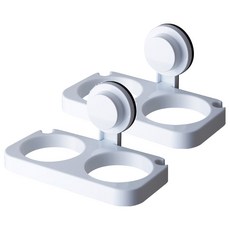 小麥購物 L1006 漱口杯/吹風機收納架, 2個, 白色