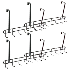 BEER BEAR 皮久熊 鏡面門後單層8掛勾, 4個, 鏡面