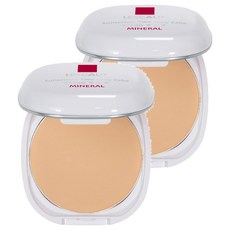 LESCAUT 蕾斯卡歐 防曬兩用粉餅SPF50/02自然色, 2入