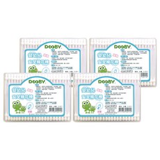 DOOBY 大眼蛙 嬰幼兒細軸安全棉花棒, 88支, 4盒