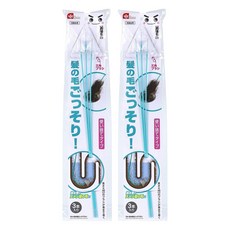 LEC 排水管清潔刷 三叉刷毛設計 適用於清潔洗臉台排水管 3入, 白色, 2包