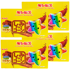 GINBIS 金必士 SHIMI-CHOCO CORN 星星造型可可味餅乾棒, 20入, 16g, 4盒