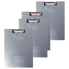 DaTaBanK 三田文具 花漾雙色板夾 A4 AB001T-15 2本, 藍色, 2組