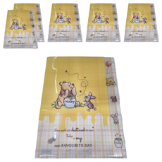 sun-star 小熊維尼 95週年L型五夾層資料夾 A4, 蜂蜜, 6個