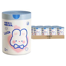 小麥購物 藍白色 可愛卡通 防漏加厚 抽繩垃圾袋, 0.7L, 12個