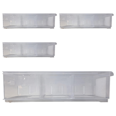 KEYWAY 聯府 Fine隔板整理盒附輪 7.3L, LF-1004, 4個