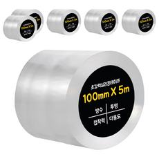 DADA 萬用強力矽膠防水膠帶 100mm*5m, 透明, 6個