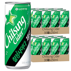 Chilsung Cider 零卡汽水 250ml, 60罐